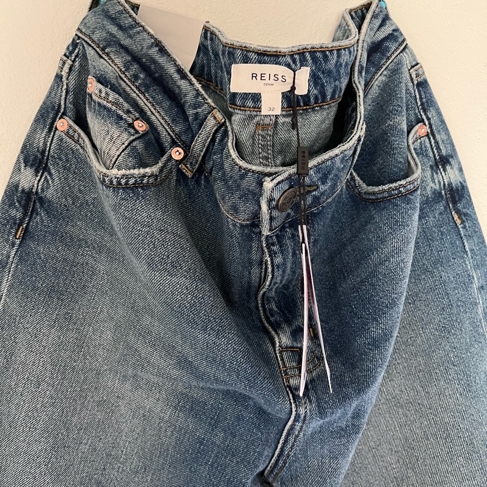 Reiss High Rise Blue Jeans - Picture 3 of 6